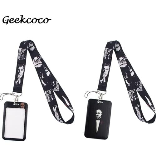J2272 Cartoon Man Lanyard Keychain key Badge ID Mobile Phone Rope Cute Gifts Lanyard With Card Holder