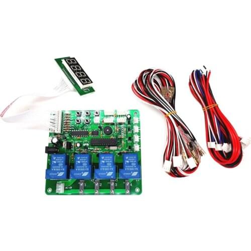 JY-21 multi timer board time control board 4 digits minte second coin operated power supply for 1-4 devices machines