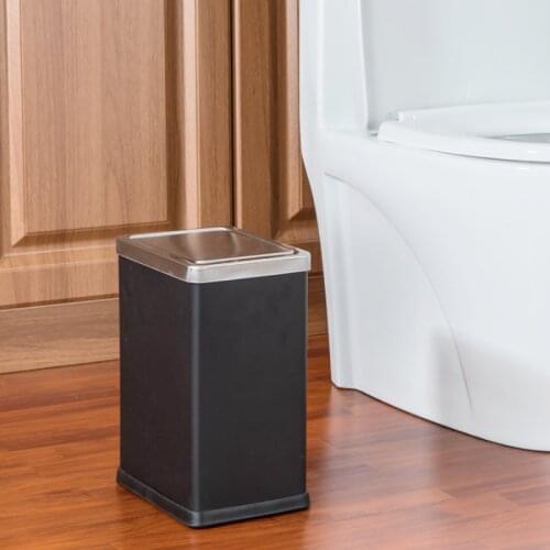 Stainless Steel Trash Bin Nordic Style High Capacity Storage Baskets Kitchen Trash Bin Cubo Basura Home Merchandises DB0LJ