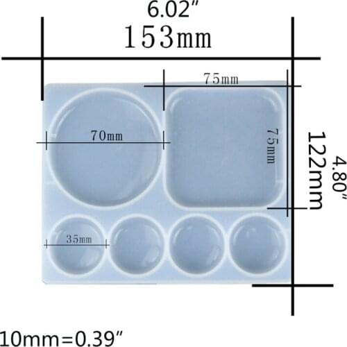 Crystal Epoxy Resin Mold Palette Casting Mould Handmade DIY Crafts Pendant Jewelry Making Tools