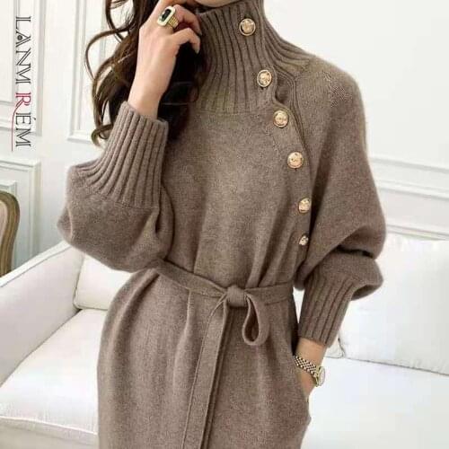 LANMREM Fashionable Knitted Dresses