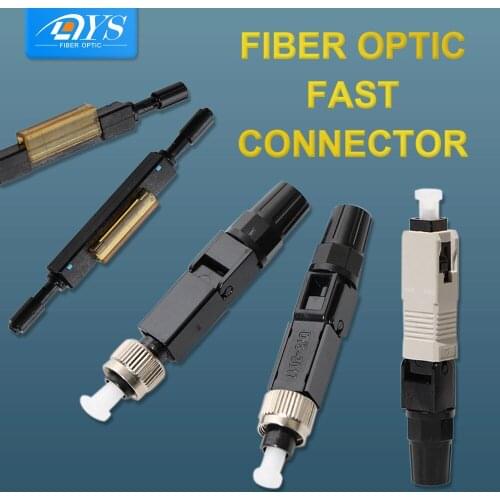 50pcs Multimode Fiber Optic Quick Connector FC\PC Fiber Optic Fast Connector Mechanical Splice Single Mode Connector