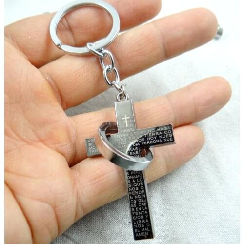 5PCS Fashion Creative Key Chain Ring Keyring cross Keychain Pendant Gift Tool Men Car Accessories Free Shipping