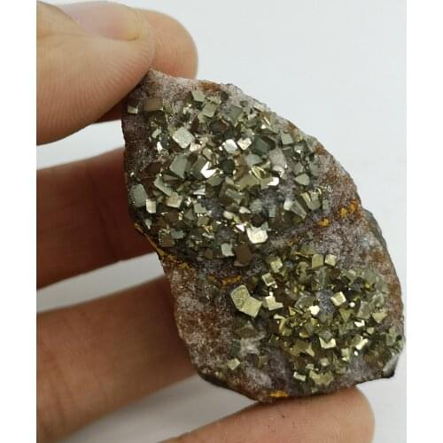 58g Natural rare pyrite and fluorite symbiotic mineral teaching specimens stone and crystal from China free shipping