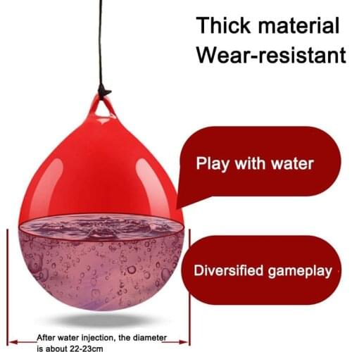 New-1Pcs Water Heavy Bag with Water Injector Hook Sling Heavy Bag Water Punching Bag for Household Hanging Boxing