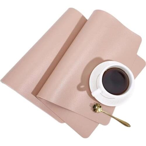 New Christmas 2020 Kitchen Accessories Table Napkins Impermeable Hot Pad Place Mat Leather PU Placemat Bowl Coaster Rectangle
