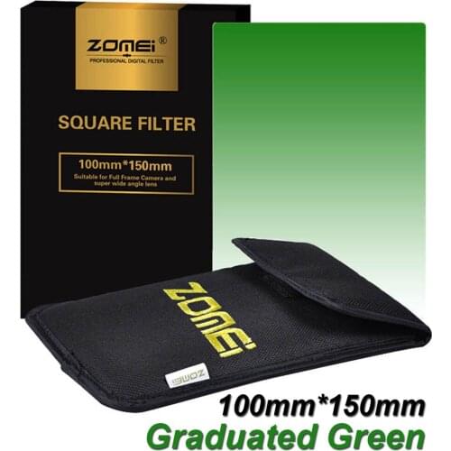 New Zomei Gradual Green Square Filter 100*150mm 100mm*150mm Lens Filter for Cokin Z-PRO Series Lee Hitech 4X6" Holder 100x150mm