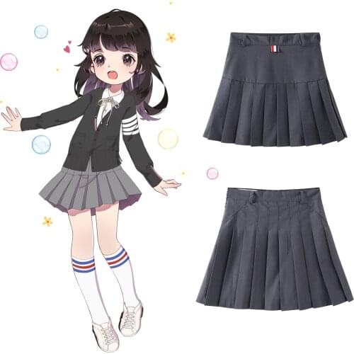 Preppy Style Big Girls Pleated Skirt for Spring Autumn for 100-170cm height kid Childrens Clothing