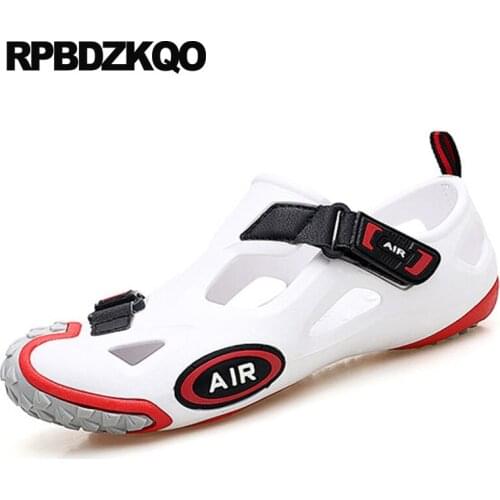 Plus Size Clogs Gardening Rubber Designer Shoes Men High Quality Sandals Jelly Closed Toe Fashion Native Large Garden 45 White