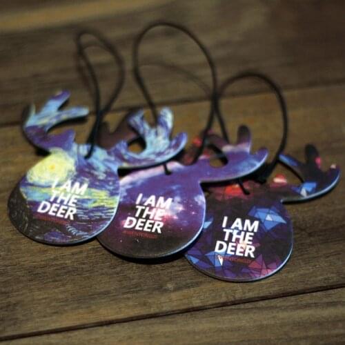 Car Hanging Perfume Air Pendant Freshener Cute Antlers Fragrance Papers Decor Car Ornaments Accessories Interior Car Styling