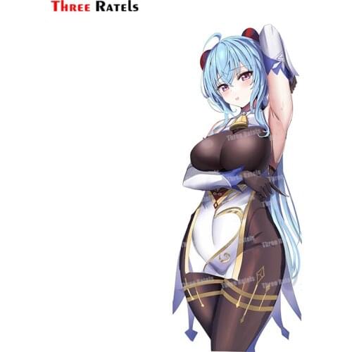 Three Ratels A233 Ganyu Genshin Impact Anime Lovely Waterproof Computer Trunk Stickers Car Styling Decal Scratch-proof Decor