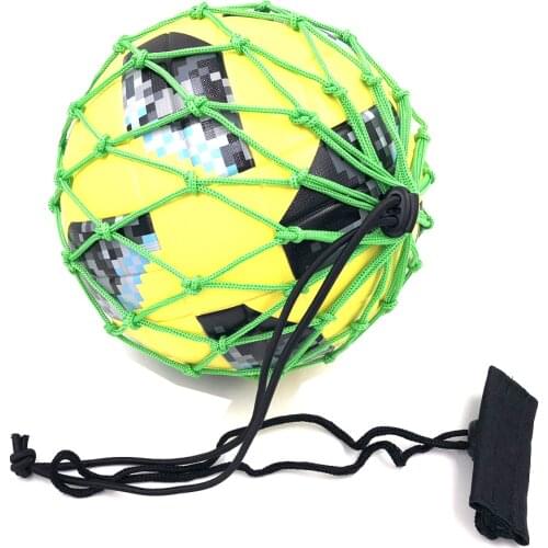 1PCS High quality Handle Solo Soccer Kick Trainer Ball Locked Net Football Ball Bungee Elastic Training Juggle bags Net