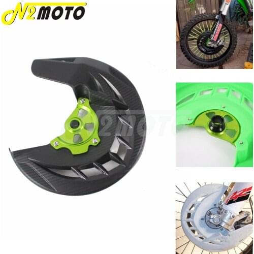 Off-road Motorcycle Front Brake Disc Cover Guard Black for Kawasaki KX125 KX250 KX250F KX450F KLX450R 2006-2018 Enduro Dirt Bike