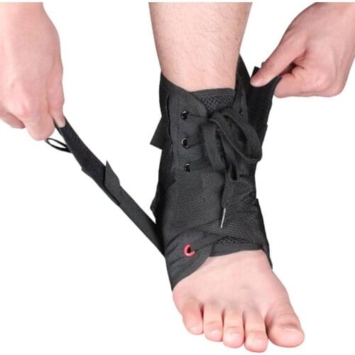 1 PC Ankle Brace Support Sports Adjustable Lace Up Ankle Stabilizer Straps for Sprained Foot Compression Socks Sleeve Protector