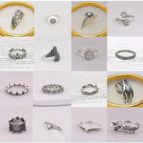 100% Real Sterling Rings Desgin Simple & Stylish Shape Rings Hot Fashion Jewelry