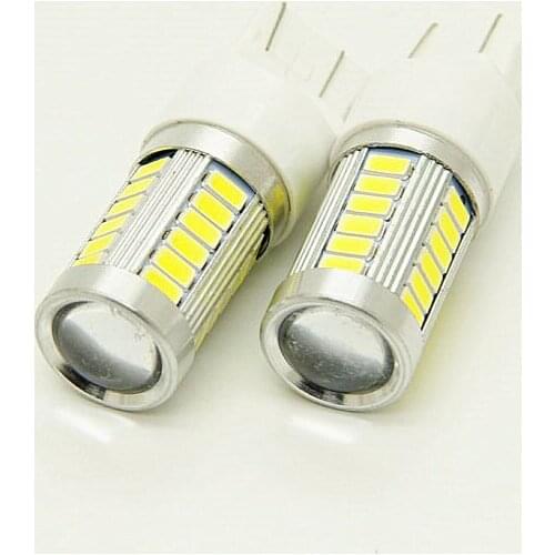 4pcs T20 7443 W21W 5730SMD 33 LED Car T20 Turn Signal Bulb Brake Reverse Red Light White Auto DRL Lamps 12V