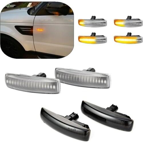 2x LED Side Marker Lights Repeater Indicator Lamp For Rover Sport L320 Land Rover LR2 Freeland 2 L359 LR3 LR4 Discovery 3/4 L319