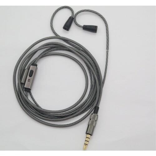 3.5MM with Mic Can cut the phone headset line For Sennheiser IE80 IE8 IE8I Audio Line