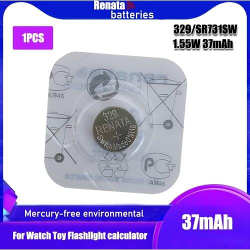 RENATA Silver Oxide Watch Battery 329 SR731SW 731 1.55V 329 renata Batteries