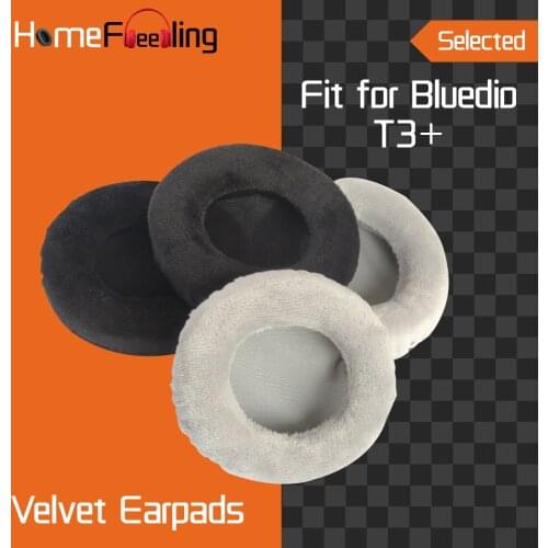 Homefeeling Earpads for Bluedio T3+ / T3 Plus Headphones Earpad Cushions Covers Velvet Ear Pad Replacement