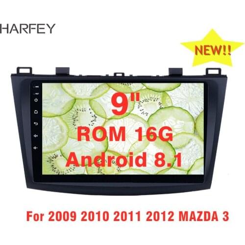 Harfey Android 8.1 head unit 9" car multimedia player Car Radio for 2009-2012 MAZDA 3 with GPS Sat Nav Bluetooth WIFI USB radio