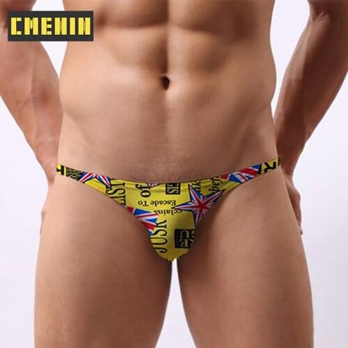 Quick Dry Cotton Gay Sexy underwear Men Jockstrap Briefs Print New Brand Men Bikini Mens Underwear Innerwear Cuecas AD7302
