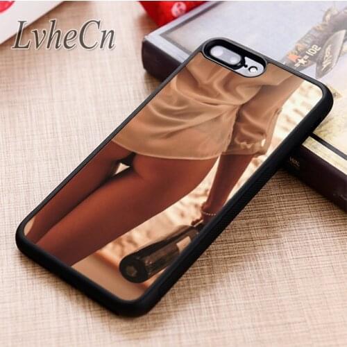 LvheCn Hot Girl with Wine phone Case cover For iPhone 5 6 6s 7 8 plus X XR XS max 11 12 Pro Samsung Galaxy S7 edge S8 S9 S10