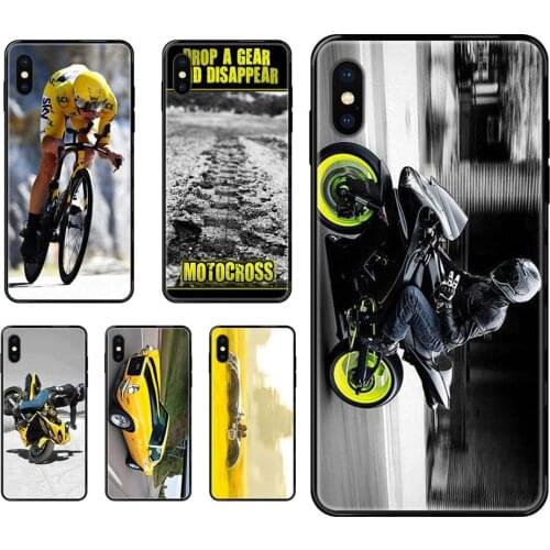 Black Soft Multi Colors Motorcycle Yellow Action Cross For Samsung Galaxy Note 4 8 9 10 20 Plus Pro Ultra J6 J7 J8 M30s M80s