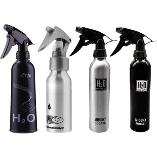 60ml Matte Silver Aluminum Spray Atomiser Applicator Bottles Empty Trigger Head Hair Salon Hairstyling Hairdressing Bottle Tools