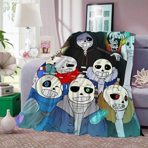 Flannel Blanket Game Undertale Printed Fashion Soft Blanket for Bed Home Decorate Sofa Travel Office Cartoon Throws Blankets