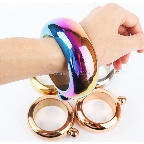 Stainless Steel flask bracelet Wine Whisky Hip Flasks Pot Flagon Drinking Bottle 3.5oz Vodka Alcohol Drinkware with funnel