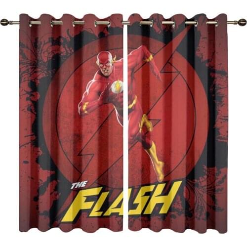 The Flash Printed Window Curtains for Living Room Bedroom Custom Window Treatment Room Darkening Drapes kitchen Curtain