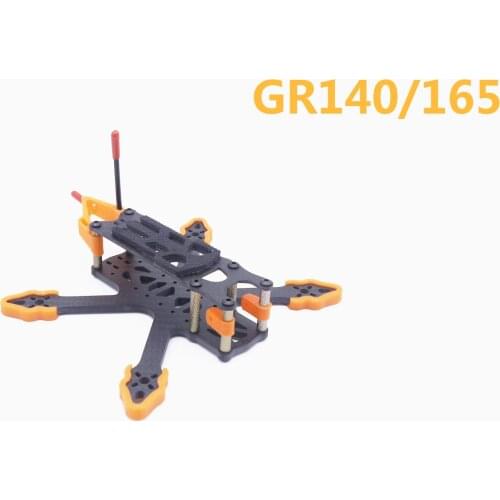 GR140 3inch 140mm / GR165 3.5inch 165mm Mini Alien Carbon Fiber Frame Kits 4mm Arm with Printing Accessories for GX140 RC Drone