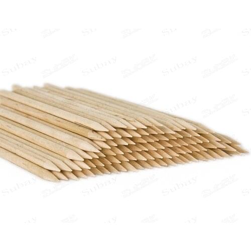 10X Nail Art Orange Wood Stick Cuticle Pusher Remover for nail art care Manicures nail tools 11.5cm