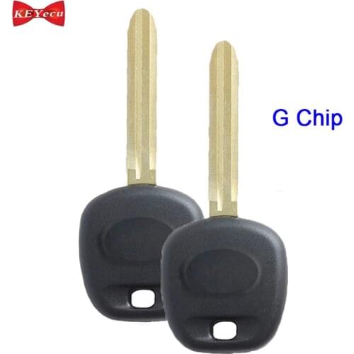 KEYECU 2pcs for Toyota Corolla Venza Tundra Tacoma Sienna Sequioa Rav4 Highlander FJ Cruiser Transponder Ignition Key G Chip