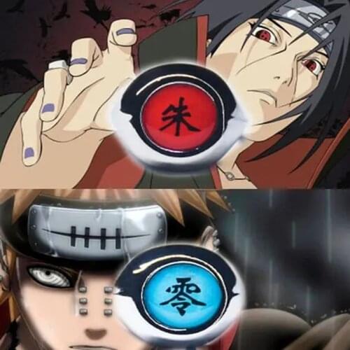 Bandai Anime Naruto Rings Cosplay Adult Ninja Props Accessories Akatsuki Itachi Pain Metal Finger Jewelry Toy Men Women Gift Kid