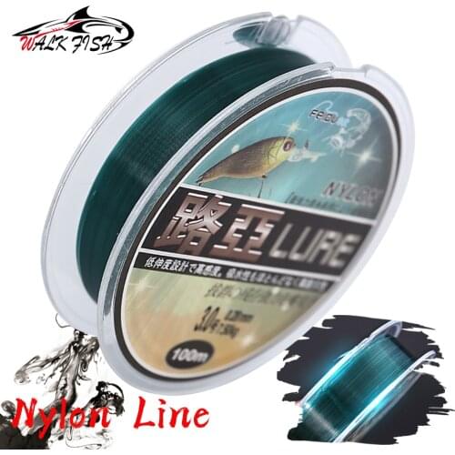 WALK FISH 100M Nylon Fishing Line Fluorocarbon Line Wear-Resistant Fishing Line Nylon Monofilament Super Strong Fish Line