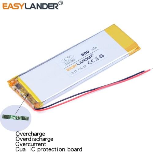 333085 3.7V 900mAh Rechargeable li Polymer Li-ion Battery For MP3 MP4 DVR Toys GPS PSP PDA bluetooth speaker clone 4G 4S 5G 5S