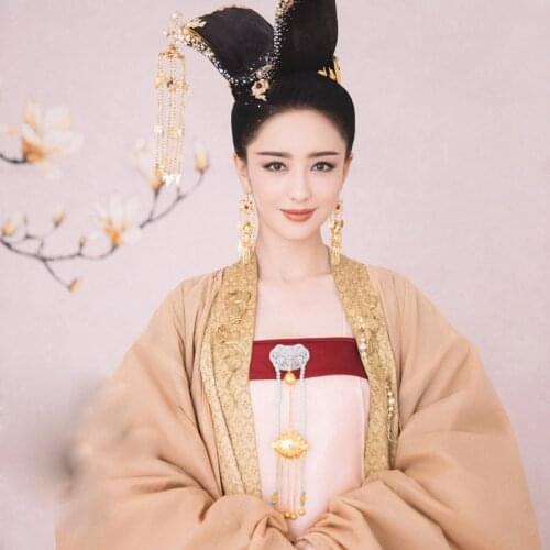 Mang Zhong Grain in Ear Actress Tong LiYa Classical Dance Stage Performance Hanfu Tang Dynasty Princess Costume Photography