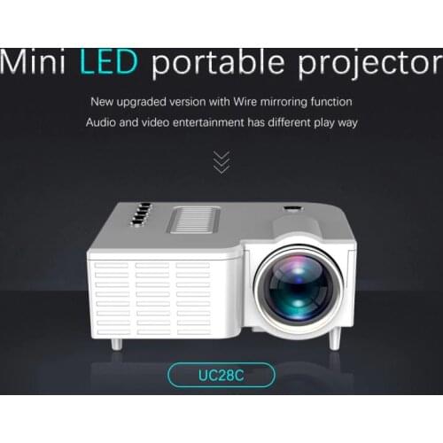 UC28C 16.7M Full HD 4K 3D 1920x1080P Mini Portable LCD LED Video Home Theater Projector 1080P Proyector Beamer For Smart Phone