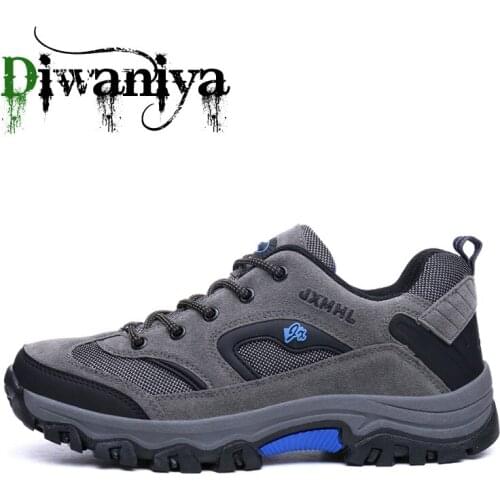 Men Trekking Hiking Shoes Outdoor Hunting Shoes Breathable Waterproof Antiskid Jogging Athletic Sport Sneaker Male Size 39-47