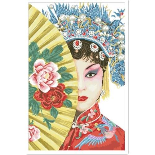 The drunken beauty cross stitch package Chinese style Peking opera women 18ct 14ct 11ct kit embroider DIY handmade needlework