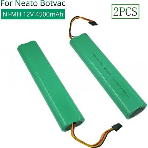 2PCS 12V 4500mAh Nimh Ni-MH Vacuum Cleaners Rechargeable battery for Neato Botvac D85 70e 75 80 D75 caSino187 EBVB-141 Batteries