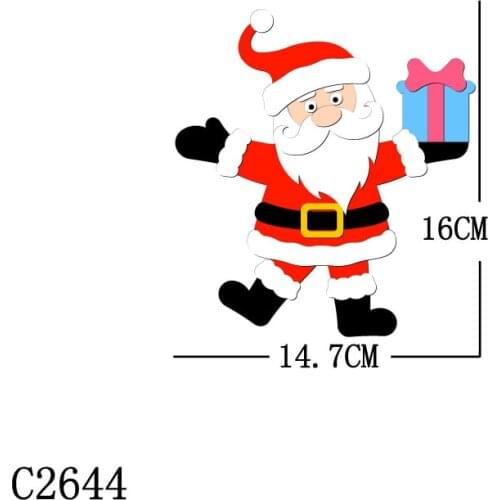 New Santa claus with gifts Wooden Die Scrapbooking C2644 Cutting Dies Multiple Sizes