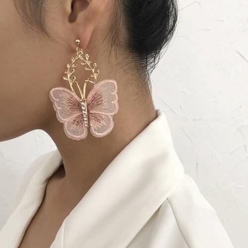 Wholesale Ethnic Boho Style Earrings Big Dangle Butterfly Statement Earring Wedding Earrings Accessories For Women