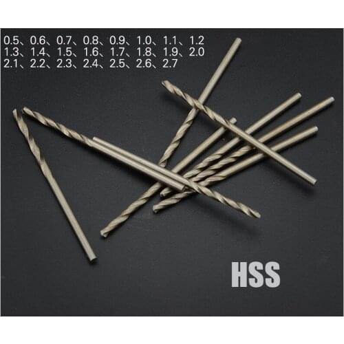 0.2mm/0.25mm/0.3mm-1.0mm Twist Drill Metric Hss Drills Micro Drill Bits Metal Wood Plastic Aluminum Hss Twist Drilling