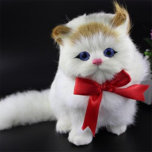 Supfy Simulation Plush Animal Cats Scare Mouse Will be Called Cat Mouse Toys Doll Kitty Birthday Gifts for Children