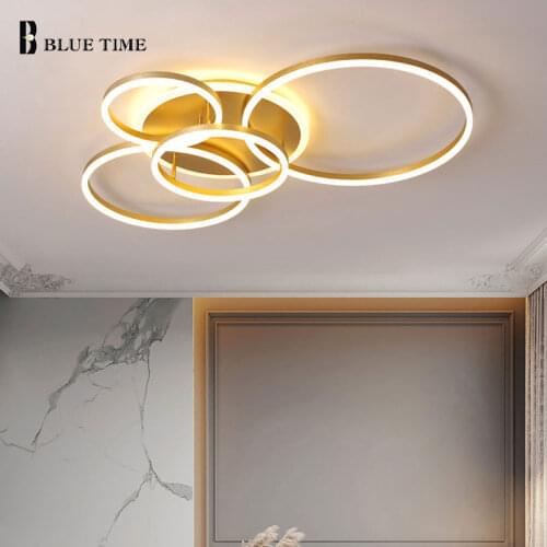 Modern LED Ceiling Light For Living Room Bedroom Dining Room Kitchen Decor Lights Home Lighting AC 110V 220V Ceiling Lamps Gold
