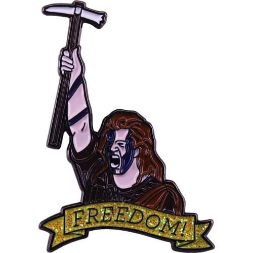 William Wallace freedom badge braveheart glitter pin Scottish independence brooch inspirational gift
