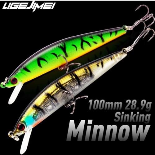 Wobbler Fishing Minnow Lure 100mm 28.9g Crankbait Isca Artificial 3d Eyes Diving Fish Bait Hard Jerkbaits High Quality Pesca Mar